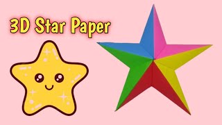 How to make 3D star paper  Star origami [upl. by Ttreve918]