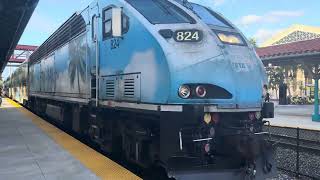 Tri Rail 2014 BL36PH 824 amp 198613 Bombardier amp Rotem Bilevels 1113 1003 502  WPB Station [upl. by Bonita]