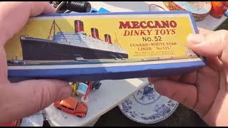 DID I FIND A RARE MECCANO DINKY CUNARD WHITE LINE SHIP WORTH £250 OR A CLASSIC REMAKE WORTH £40 261 [upl. by Ahsier]