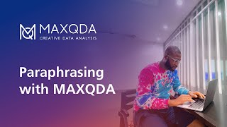 Paraphrasing with MAXQDA [upl. by Zacherie]