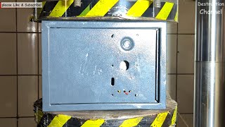 500t hydraulic press vs American heavy armored safe vs Chinese toaster vs German BMW brake discs [upl. by Aretta187]