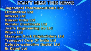 11 Companies Announced Dividend Split Bonus Buyback and Board Meeting nse bse sensex nifty [upl. by Woods]