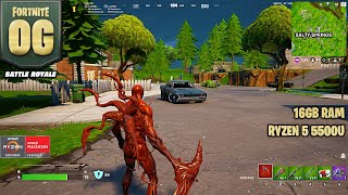 FORTNITE OG  RYZEN 5 5500U  16GB RAM  RADEON 7  BENCHMARK [upl. by Dulci]