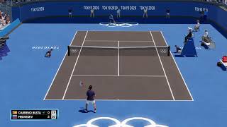 CarreñoBusta P  Medvedev D Olympic Tokyo 20  297  AO TENNIS 2  Road to 1K  live [upl. by Lillis]