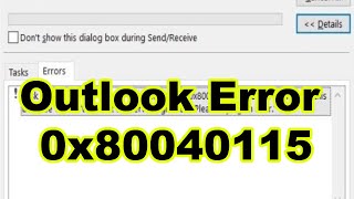 Microsoft Outlook Error 0x80040115 Tutorial [upl. by Loring]