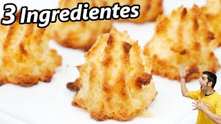 DULCES FÁCILES y RÁPIDOS con solo 3 INGREDIENTES😍🥥😋 COQUITOS BESOS DE COCO o COCADAS Receta  743 [upl. by Nayt]