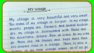 Essay on my village my village essay in english my village essay handwriting [upl. by Deden]