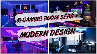 10 GAMING ROOM SETUP MODERN DESIGN [upl. by Dnivra]