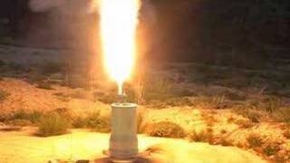 2quot x 24quot Aluminum rocket motor test fire [upl. by Osnofla436]