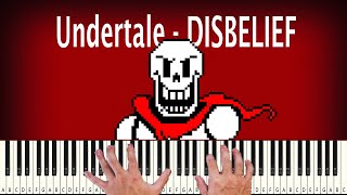 Undertale  DISBELIEF  Papyrus Genocide Route Theme  PIANO TUTORIAL [upl. by Ardra]