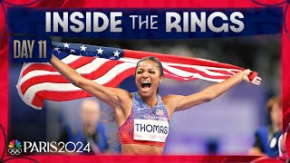 Gabby Thomas gets her golden moment USWNT spears Germany on Olympics Day 11  Inside the Rings [upl. by Friedland]