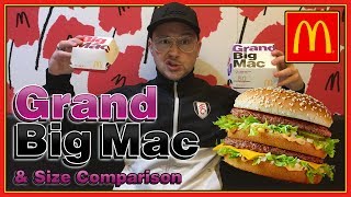 McDonalds Grand Big Mac UK Review amp Size Comparison [upl. by Etnoled]