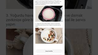 Airfryerda Bim Altınsüt ile yoğurt yapımı  Xiaomi Airfryer [upl. by Idalina102]