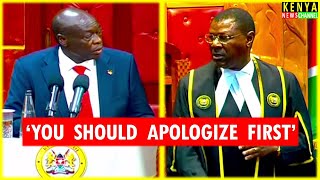 TENSION as Wetangula tells Gachagua to apologize to MPs during impeachment motion debate Parliament [upl. by Yna]