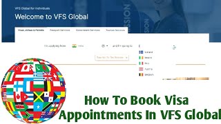 How to book a visa appointment of any country in vfs global [upl. by Osborne]