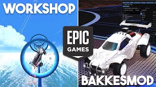 HOW TO PLAY Workshop Maps amp DOWNLOAD Bakkes Mod on Rocket League EPIC GAMES [upl. by Nagap192]