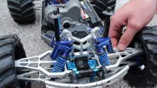 Traxxas EMaxx Upgraded and Top Speed Dual Velineon 3500 VXL3S ESC [upl. by Aihseyk]