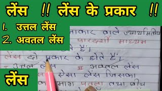 लेंस  Lens Kise Kahate Hain  Lens Kitne Prakar Ke Hote Hain  Uttal lens  AppleStudyPoint [upl. by Dnanidref]