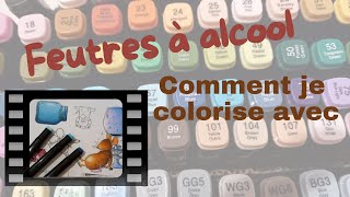 Feutres à alcool  Méthode de colorisation [upl. by Ardnuhsal]