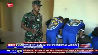 BNN Papua Barat Tes Urine Dadakan di Lantamal XIV Sorong [upl. by Hairahcez]