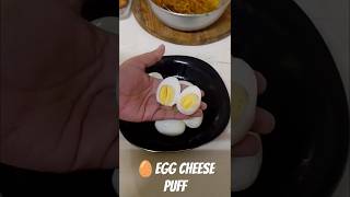 Egg cheese puff 😍food recipe cooking easyrecipe shorts egg [upl. by Aneetsirk]