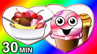 quotYummy Ice Creamquot Collection  Learn the Calendar ABCs amp 123s  Songs for Children  Nursery Rhymes [upl. by Auohp]