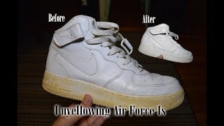 How to Unyellow Nike Air Force 1s [upl. by Braca]