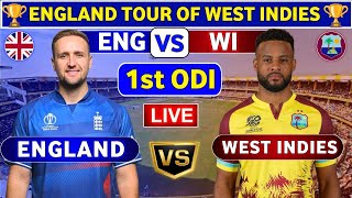 England vs West Indies 1st ODI  ENG vs WI 1st ODI Match Live Score amp Commentary England ODI [upl. by Bechler]