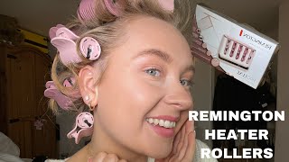 I BOUGHT REMINGTON HEATED ROLLERS FROM ALDI  REVIEW  Laura Hargreaves [upl. by Ahsiemal]