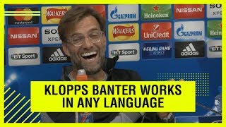 Translator steals the show at Klopps press conference [upl. by Arriaet]