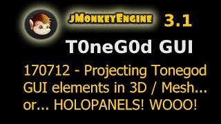 170712  Tonegod GUI elements in 3D  Holopanels [upl. by Anatlus523]