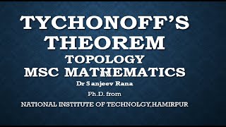 Tychonoffs Theorem [upl. by Tevis]