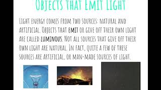 Objects that Emit or Reflect Light [upl. by Asimaj]