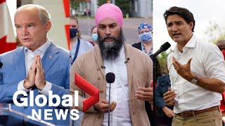 Canada election Liberals fall Conservatives remain steady as poll shows race remains neckandneck [upl. by Ardnuassak]