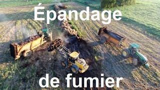 Épandage de fumier John Deere  JCB  Dangreville [upl. by Sankey]