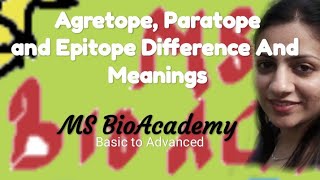 AGRETOPE EPITOPE AND PARATOPE DIFFERENCEin English [upl. by Adrian425]