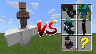 The Villager Golem vs Minecraft Mobs [upl. by Yelekalb]