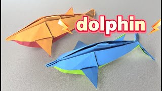 How to Make an Origami Dolphin  origami dolphin easy  origami dolphin tutorial  step by step [upl. by Etolas]