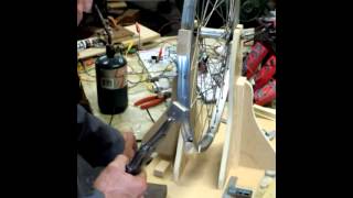 Bicycle Wheel Bedini Motor  Gluing Magnets to the wheel Part 1 of 2 [upl. by Notkcorb]