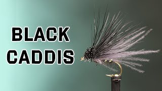 Black Caddis Dry Fly Pattern  CDC Variation  Fly Tying Tutorial [upl. by Ahseka239]