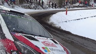 Rallye Monte Carlo 2018 day 3 ES 11 crash Lappi and crash camera [upl. by Gautea366]