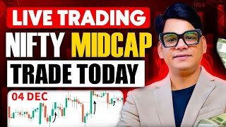 🔴04 DEC Nifty Midcap Finnifty live trading bank nifty trading optionstrading trading livetrading [upl. by Aneele]