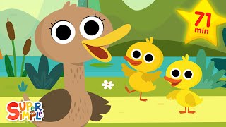 Six Little Ducks  More  Kids Music  Super Simple Songs [upl. by Neleag]