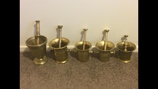 Brass Mortar amp Pestle Sets  2 [upl. by Ocana]