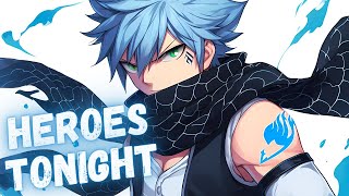 Nightcore ↬ Heroes Tonight lyrics [upl. by Ihcego695]