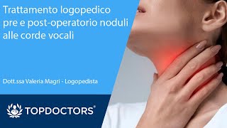 Trattamento logopedico pre e postoperatorio dei noduli alle corde vocali  Top Doctors [upl. by Idoj21]