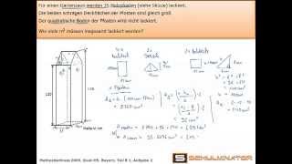 Quali Prüfungen Bayern Mathe Hauptschule Abschlussprüfung 2009 Teil B 1  Aufgabe 2 [upl. by Acir531]