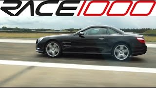 Mercedes C63 AMG vs Mercedes SL500 ECU  ROLL RACE [upl. by Eeimaj]