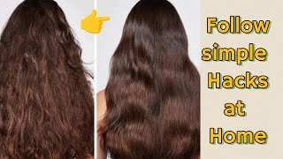 EASY TIPS and TRICKS🧜‍♀️ Frizzy Dry Hair into Silky Smooth Hair at Home [upl. by Karyl]