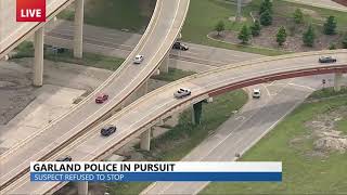 LIVE Garland Police in pursuit of suspect [upl. by Einhoj]